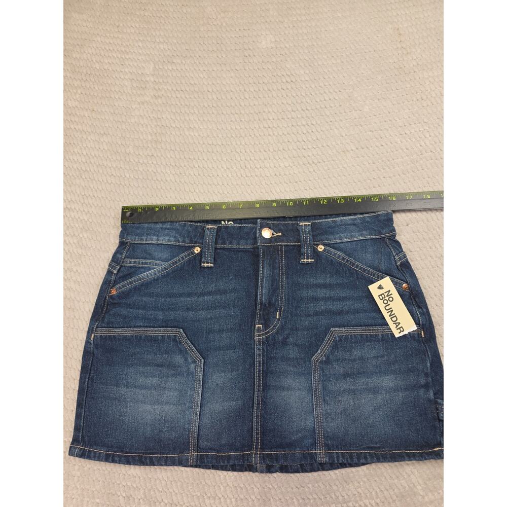 Blue Jean Carpenter Skirt Womens Small 4-6 Blue Denim Skirt New - Picture 3 of 7